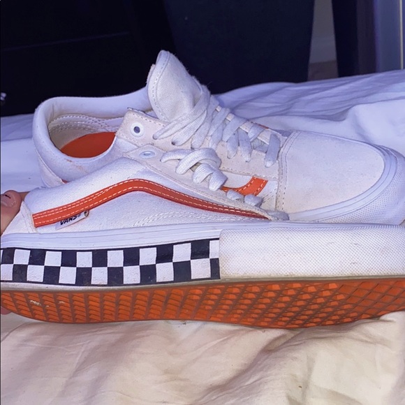 orange and cream vans